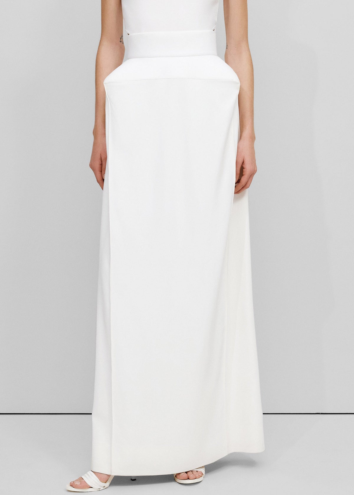 Bevza Structured Skirt - Ivory β view 2 of 7