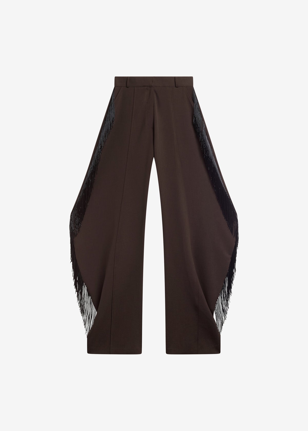 Bianca Fringed Barrel Leg Pants - Brown β view 7 of 7