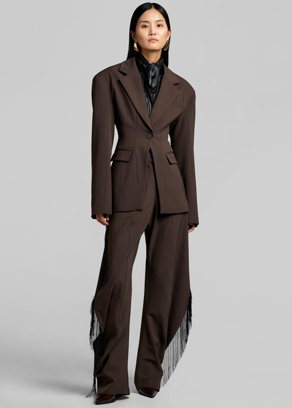 Bianca Hourglass Blazer - Brown β view 2 of 6