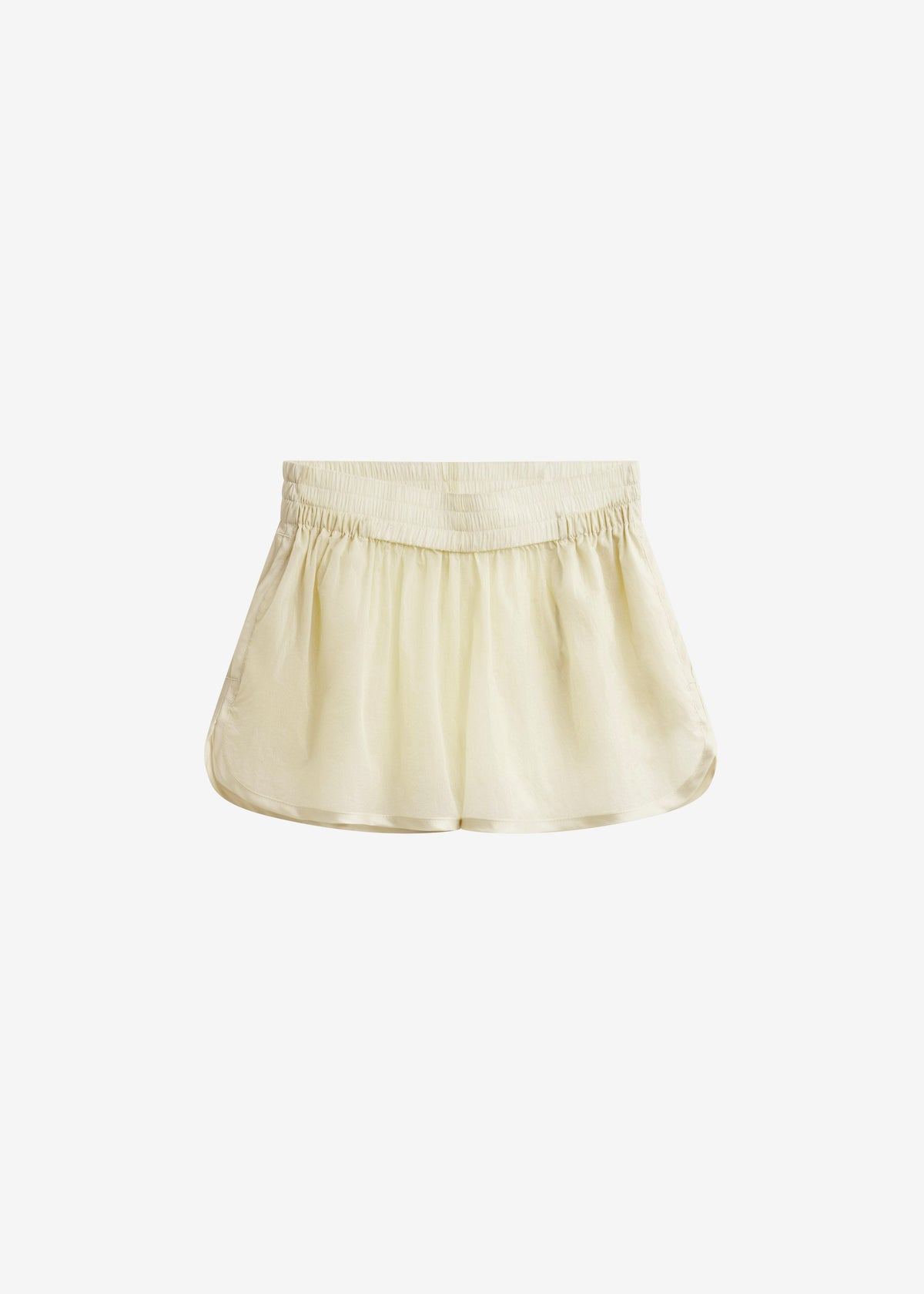 Bicos Sheer Mini Track Shorts - Pale Yellow β view 10 of 10