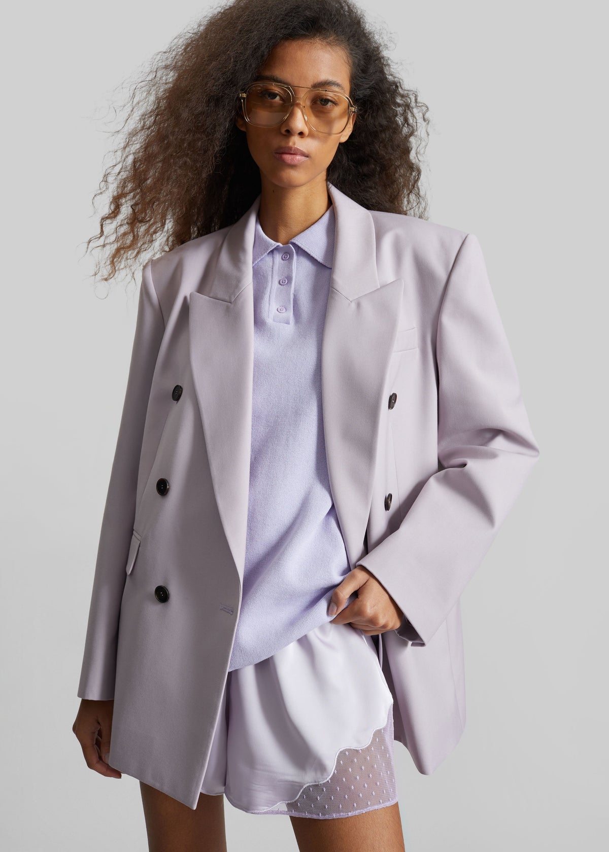 Bielsa Double Breasted Blazer - Lavender β view 1 of 9