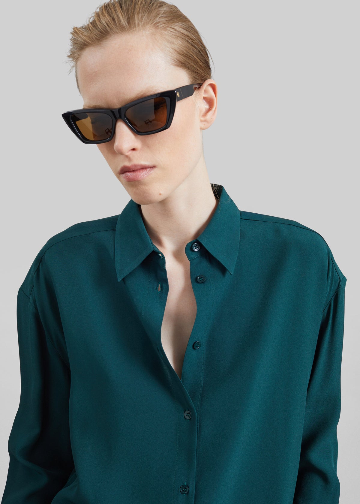 Bina Padded Shirt - Bottle Green β view 1 of 8