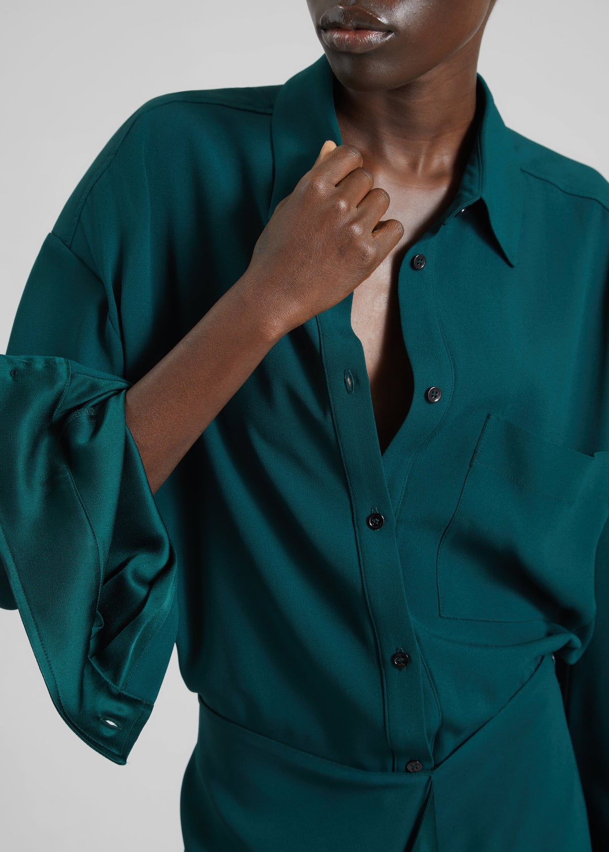 Bina Padded Shirt - Bottle Green β view 6 of 8