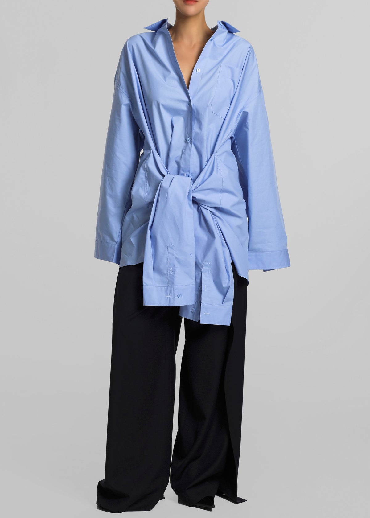 Birkholm Double Sleeve Tie Shirt - Blue β view 6 of 10