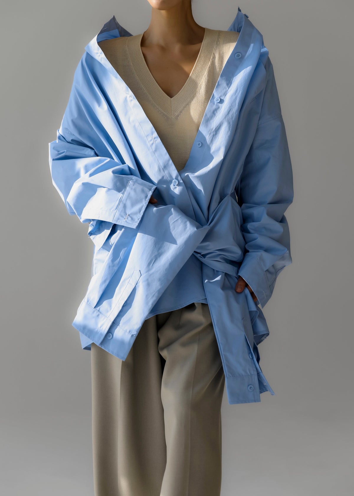 Birkholm Double Sleeve Tie Shirt - Blue β view 4 of 10