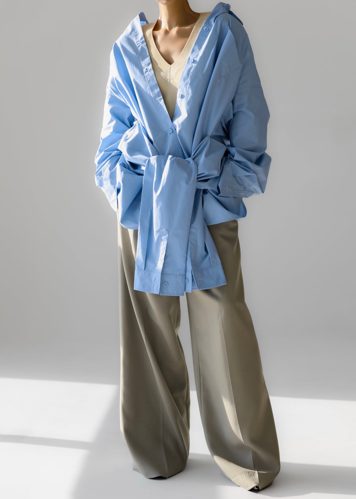 Birkholm Double Sleeve Tie Shirt - Blue β view 3 of 10