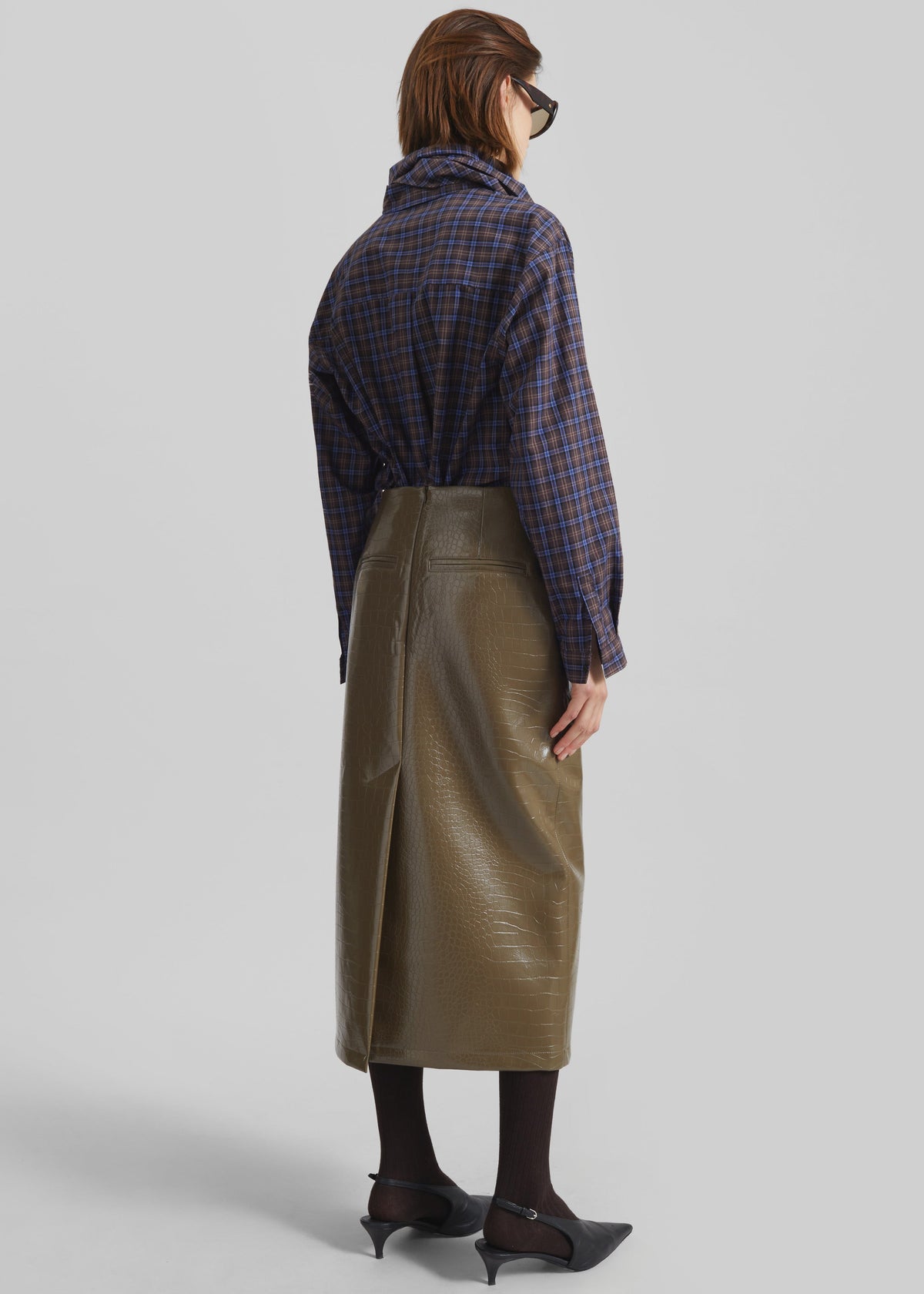 Bitry Scarf Shirt - Brown Plaid β view 9 of 10