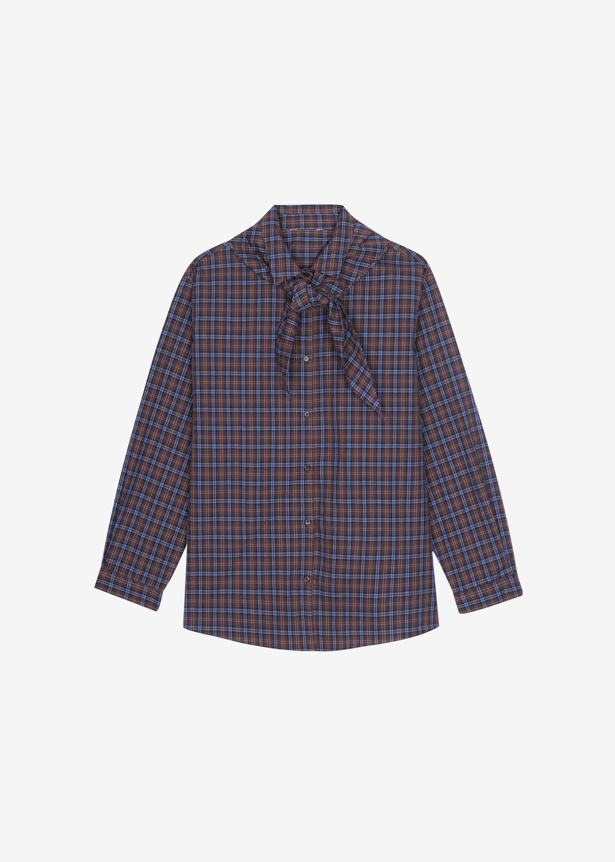 Bitry Scarf Shirt - Brown Plaid β view 10 of 10