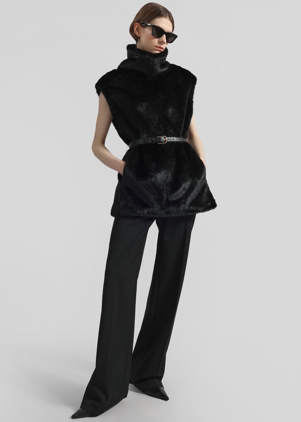 Blaire Funnel Neck Top - Black β view 1 of 6