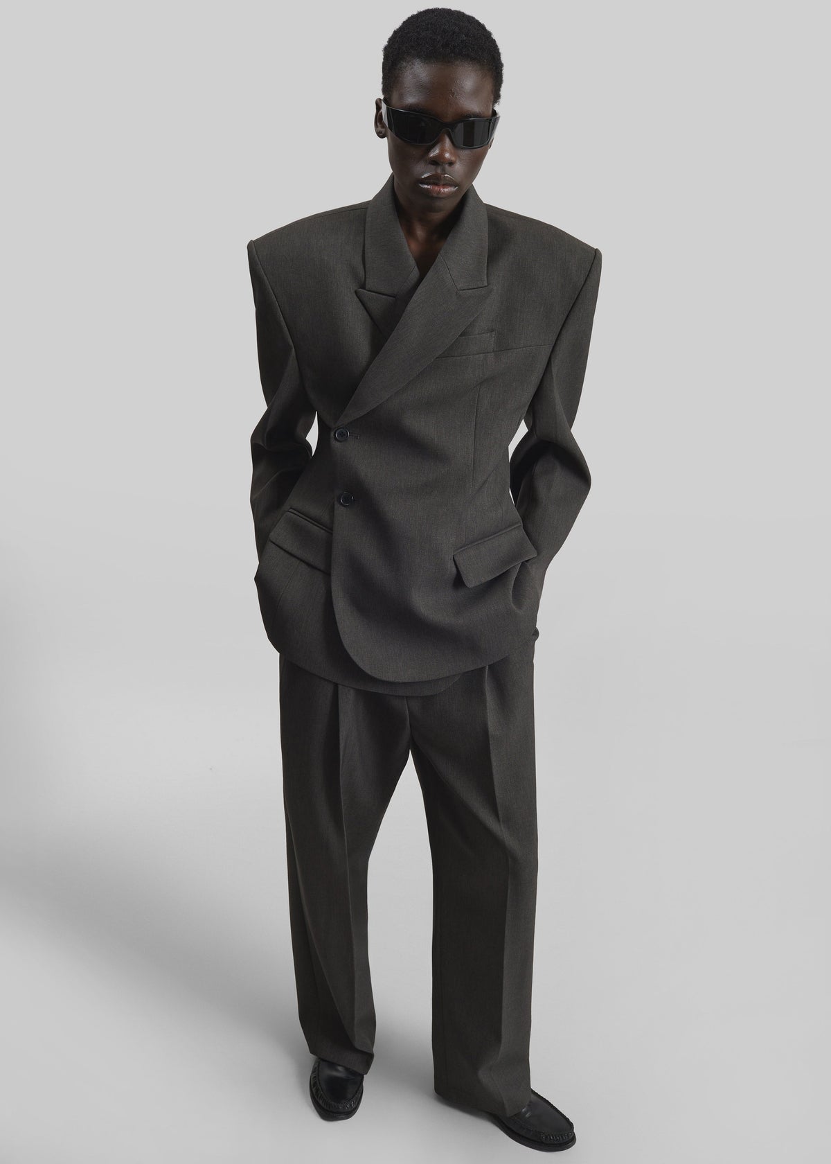 Blerick Belted Trousers - Dark Grey β view 6 of 8