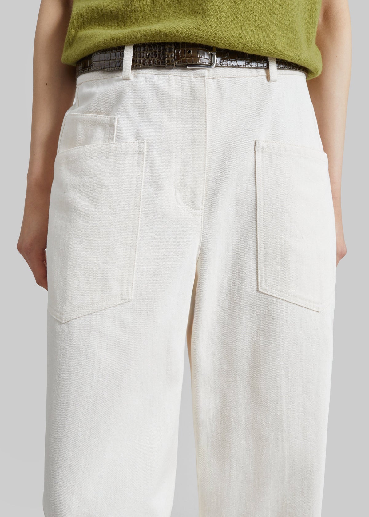 Bliss Barrel Leg Jeans - Ivory β view 3 of 8