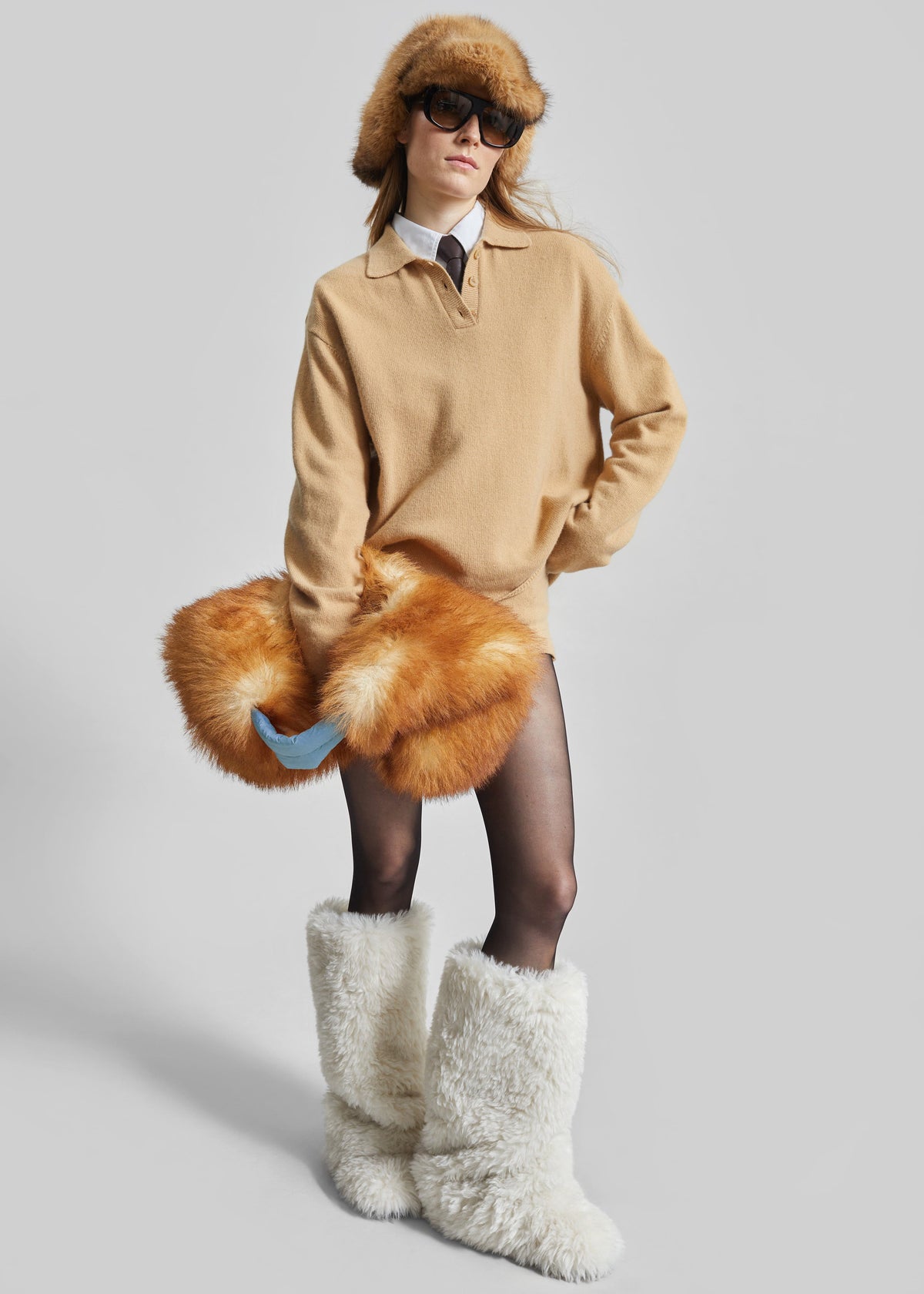 Bresica Knit Polo Sweater - Camel β view 3 of 8