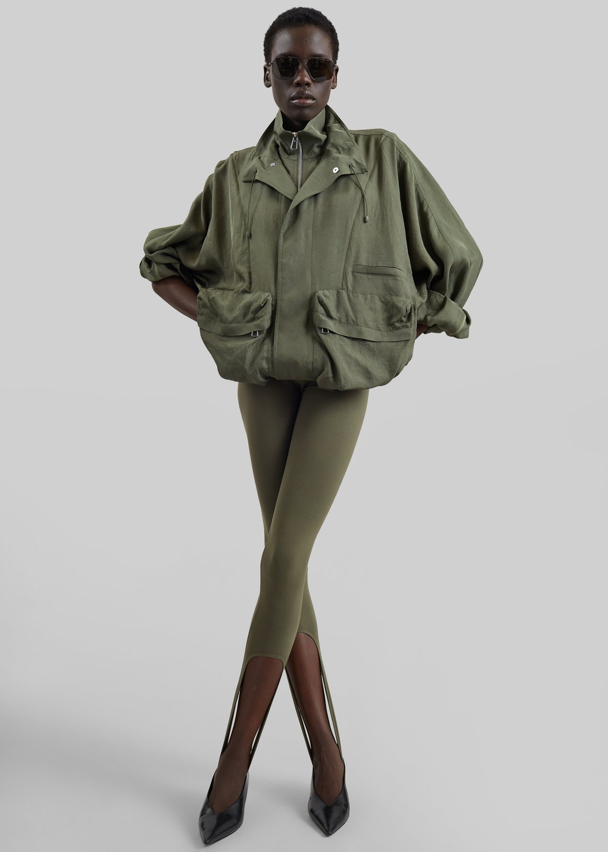 Breya Fluid Jacket - Moss Green β view 8 of 10