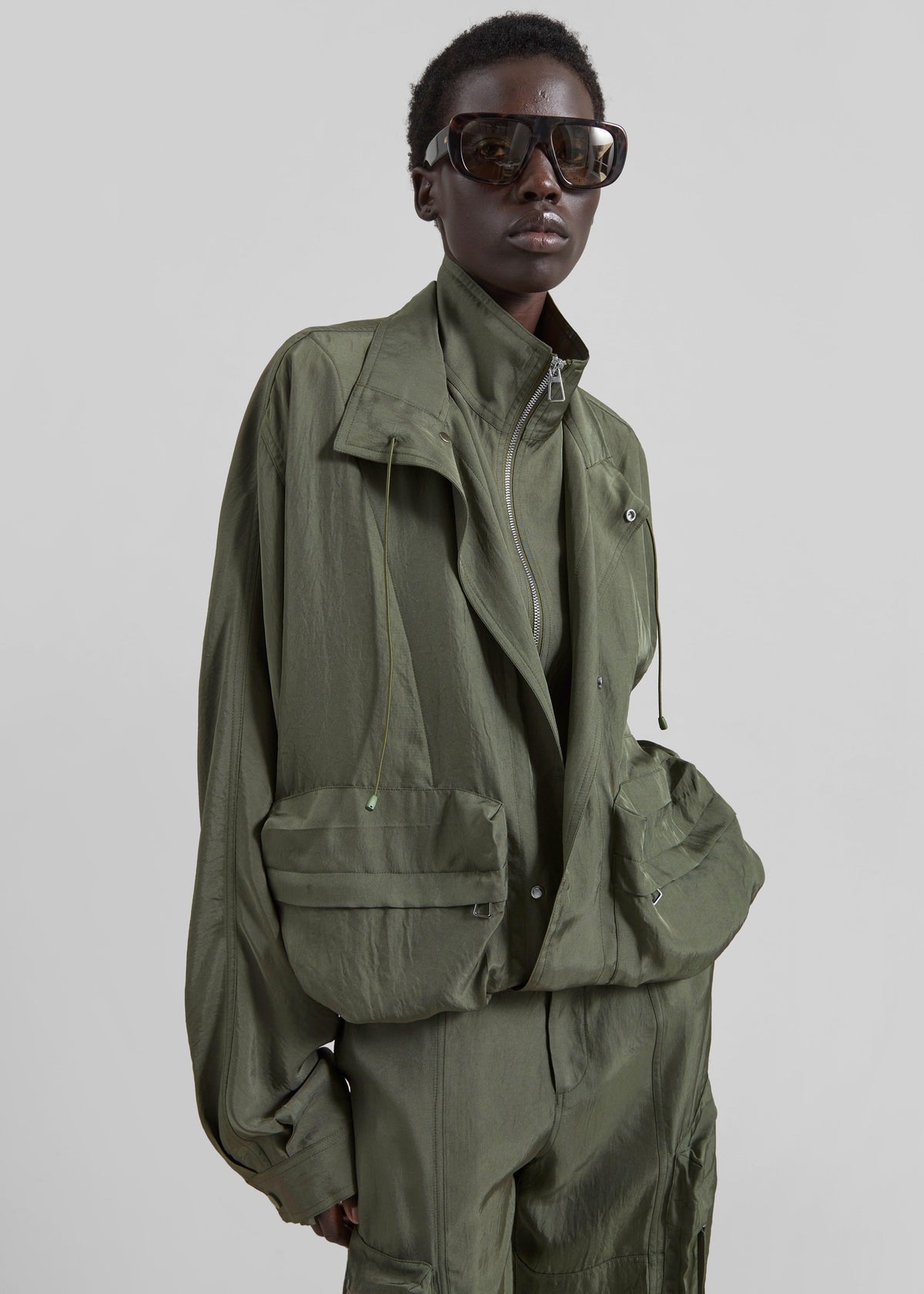 Breya Fluid Jacket - Moss Green β view 4 of 10