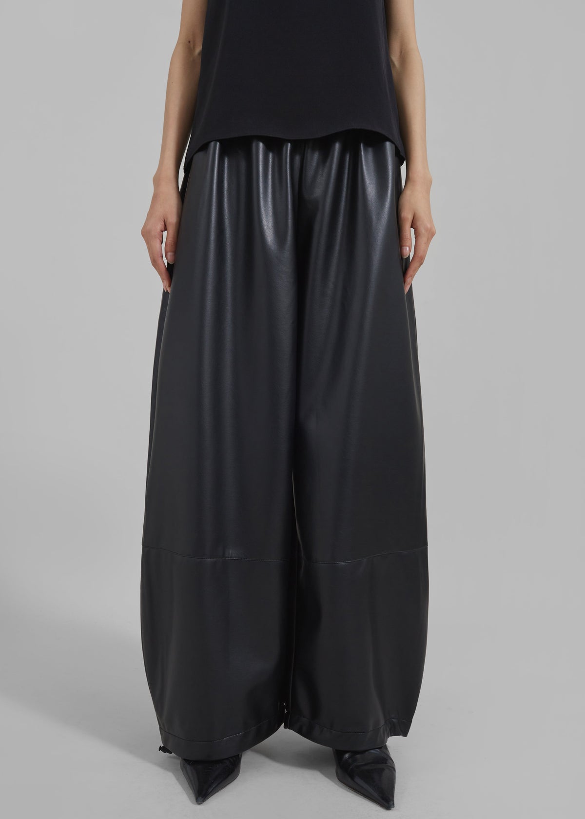 Briar Faux Leather Balloon Pants - Black β view 3 of 13