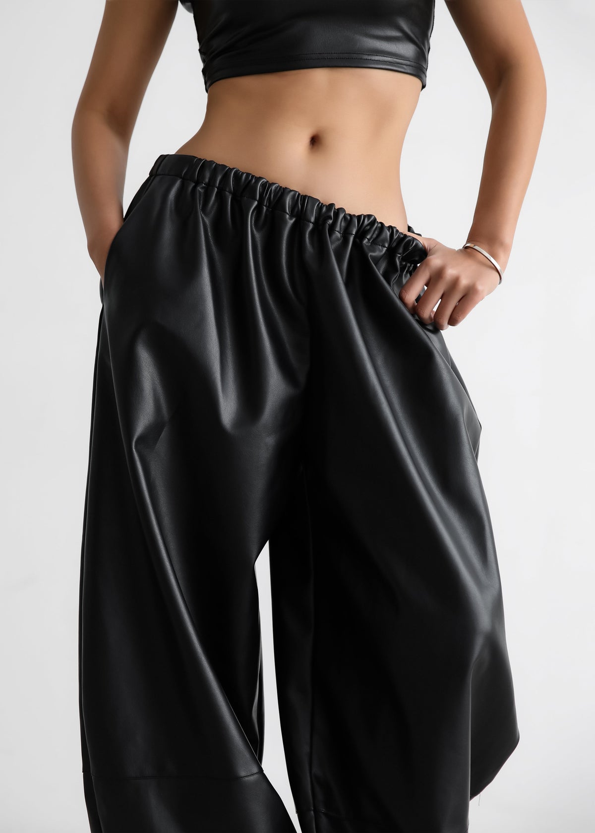 Briar Faux Leather Balloon Pants - Black β view 7 of 13