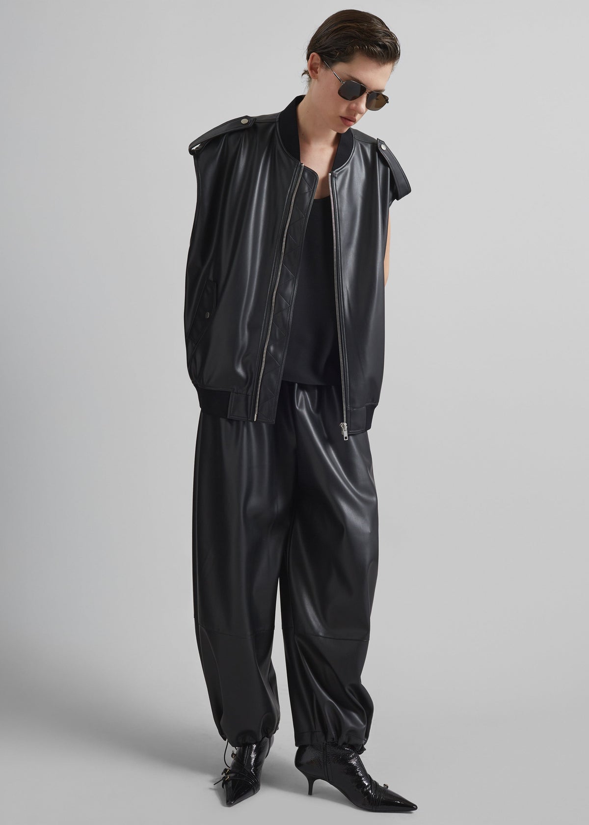 Briar Faux Leather Balloon Pants - Black β view 5 of 13