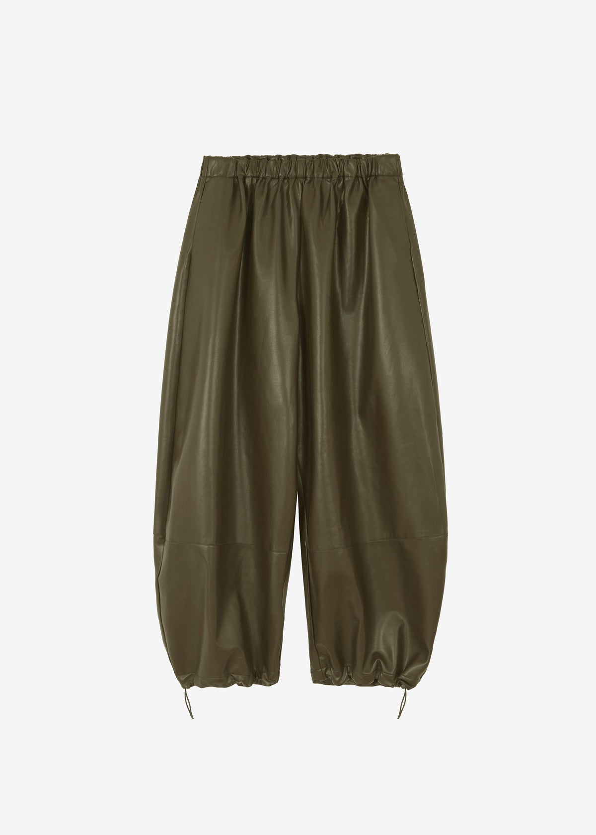 Briar Faux Leather Balloon Pants - Khaki β view 8 of 8