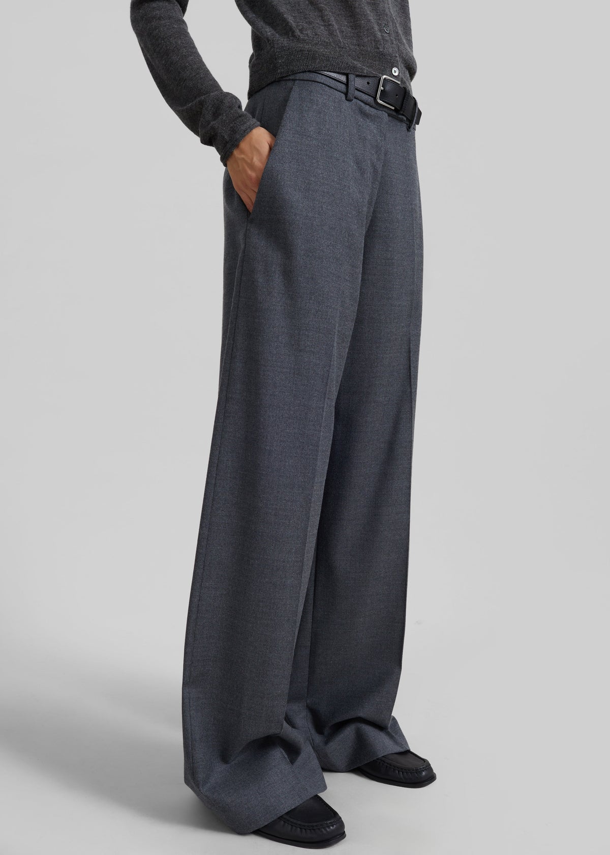 Brickell Flannel Trousers - Grey Melange β view 4 of 8