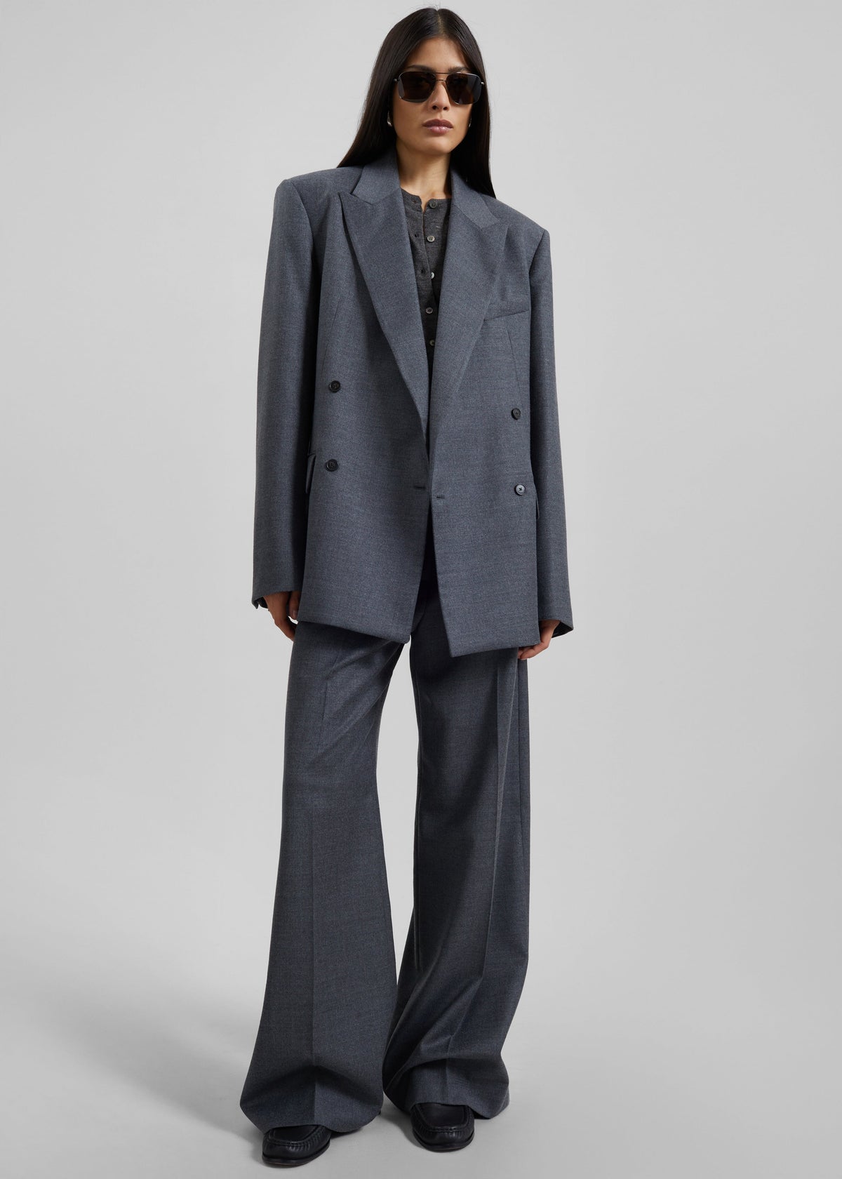 Brickell Flannel Trousers - Grey Melange β view 6 of 8