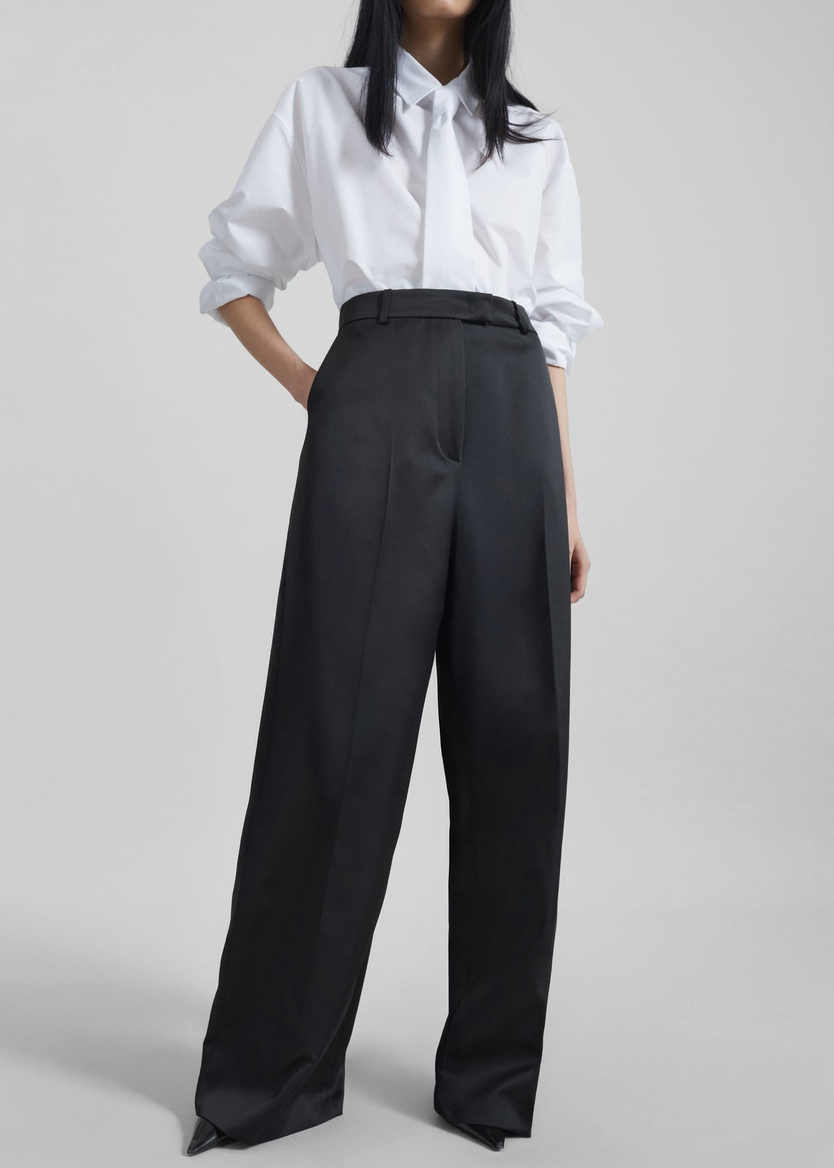Brickell Satin Trousers - Black β view 4 of 10