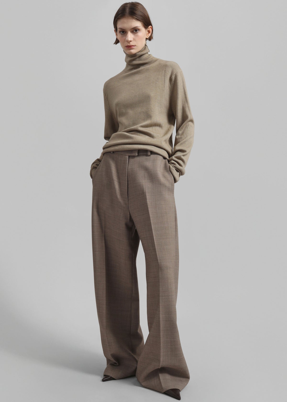 Brickell Trousers - Taupe Melange β view 1 of 5