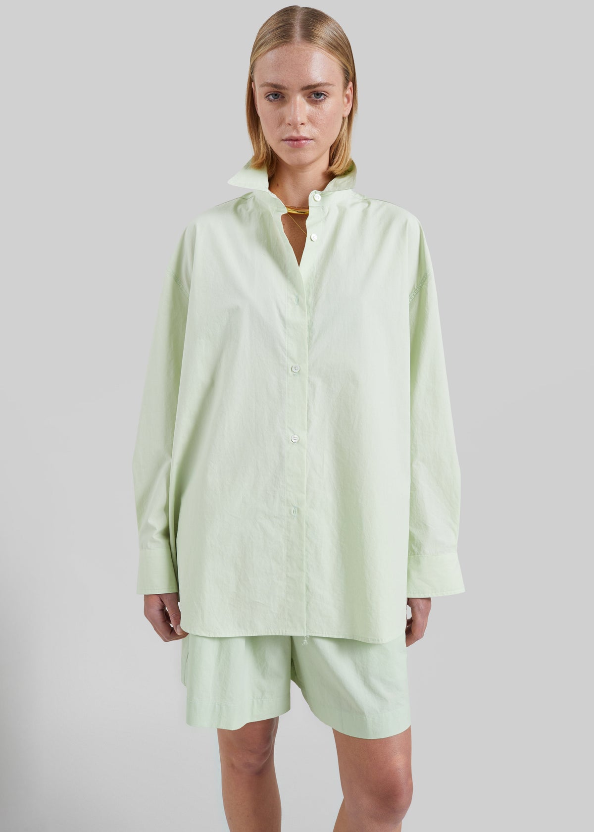 Brisay Cotton Shirt - Mint β view 7 of 9