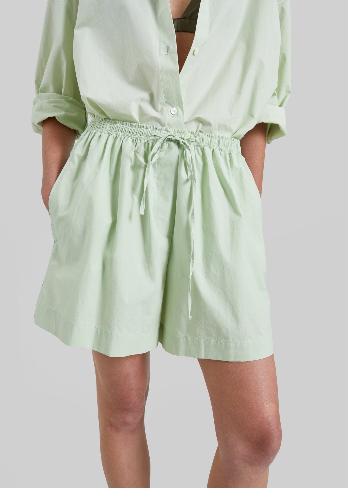 Brisay Cotton Shorts - Mint β view 2 of 8