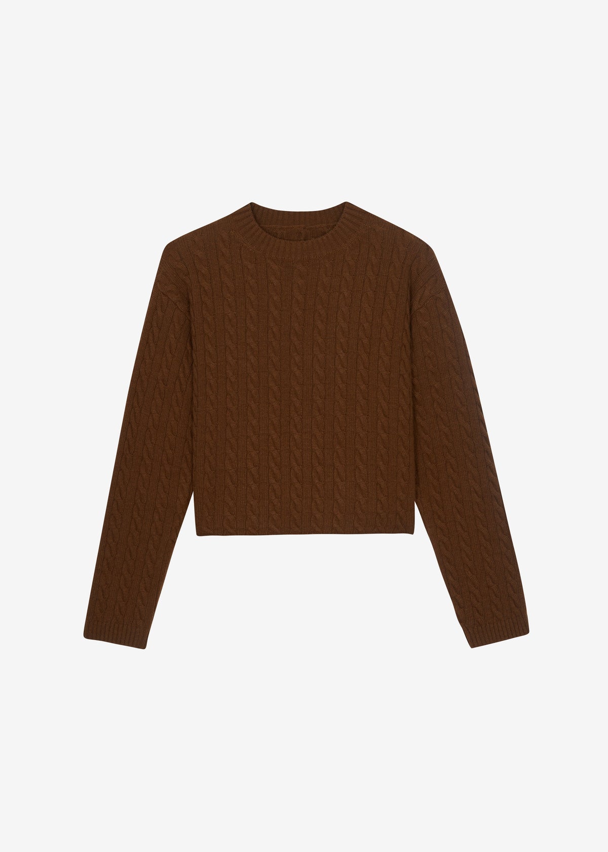 Brisbane Cropped Boxy Sweater - Brown β view 8 of 8