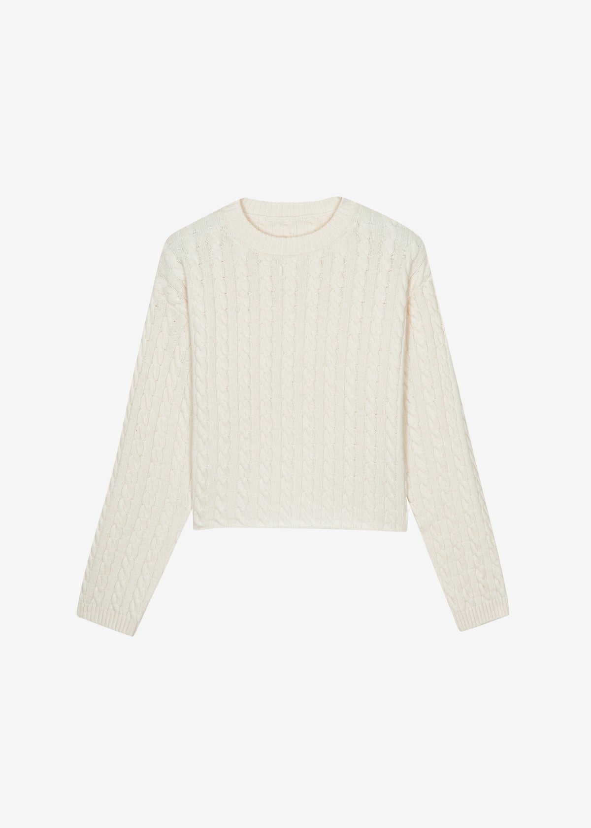 Brisbane Cropped Boxy Sweater - White β view 6 of 6