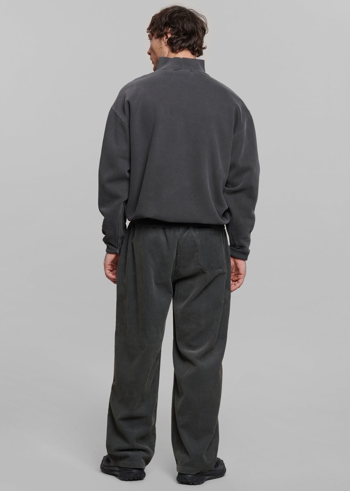 Brixton Corduroy Joggers - Charcoal β view 5 of 6