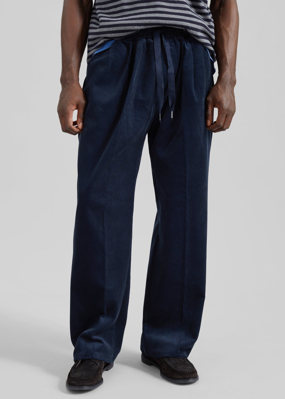 Brixton Corduroy Joggers - Navy β view 1 of 9