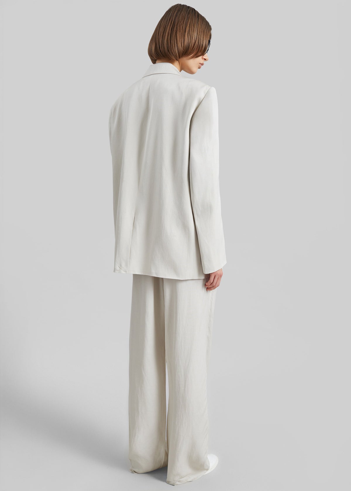 Bruna Linen Soft Blazer - Light Beige β view 7 of 8