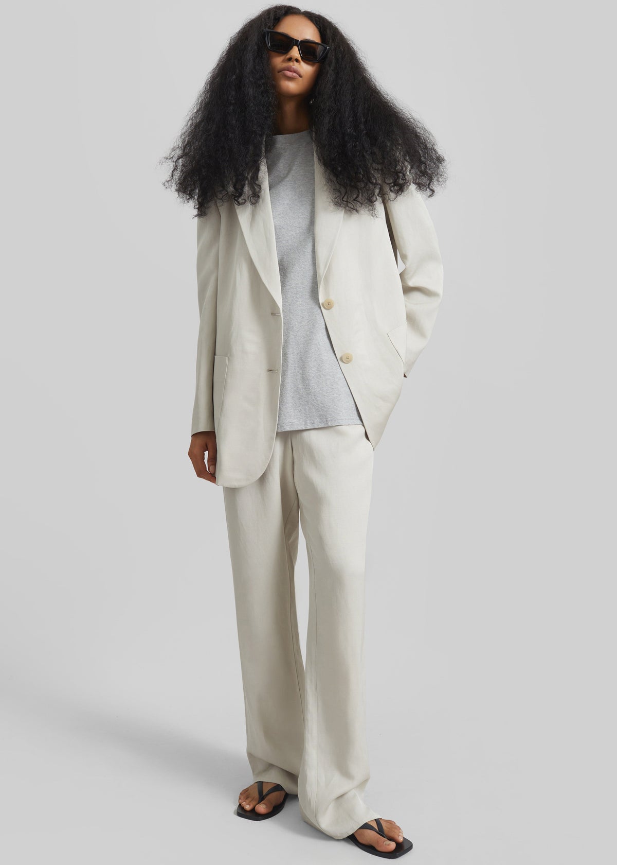 Bruna Linen Soft Pants - Light Beige β view 7 of 10
