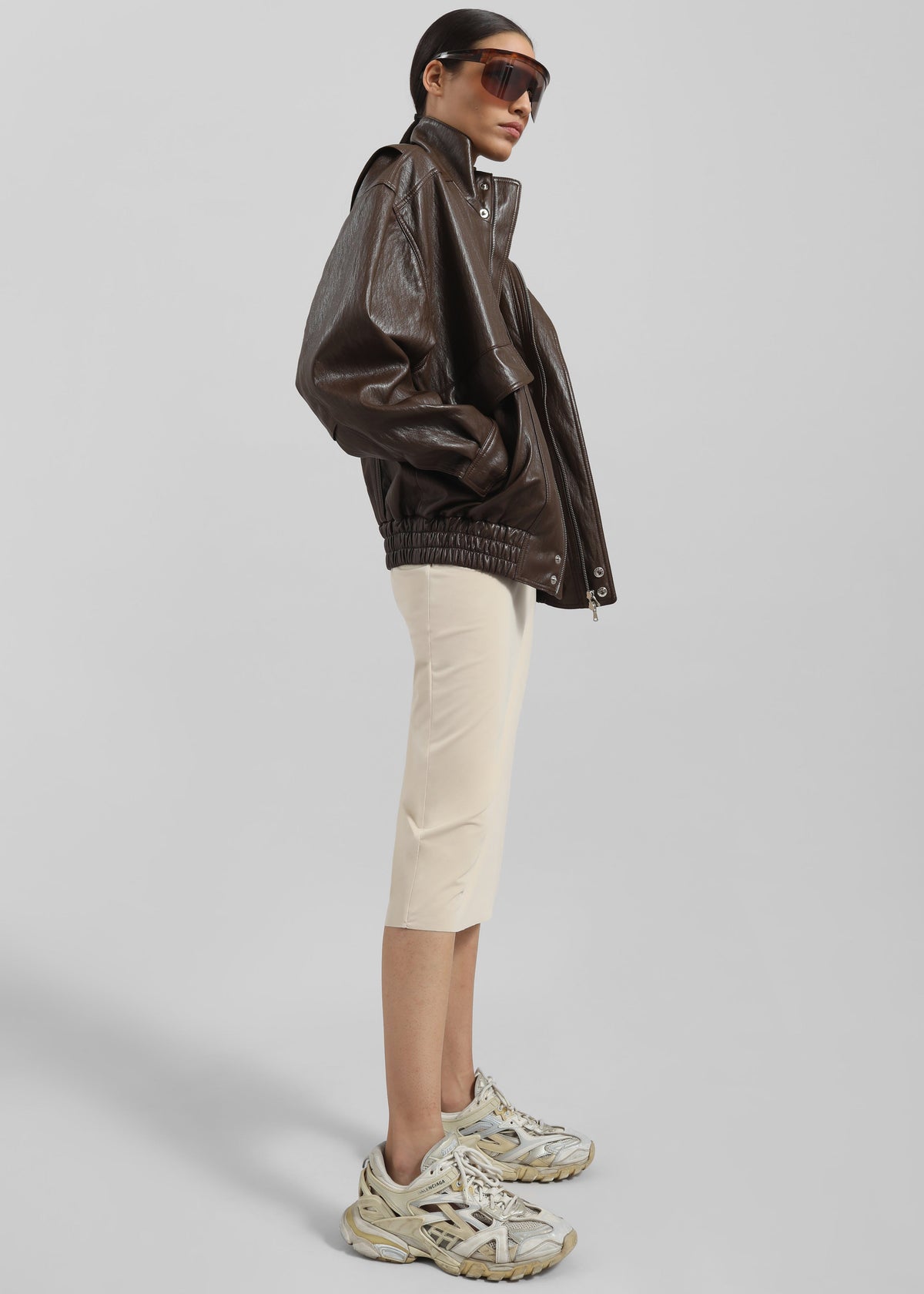 Burland Faux Leather Jacket - Brown β view 9 of 12