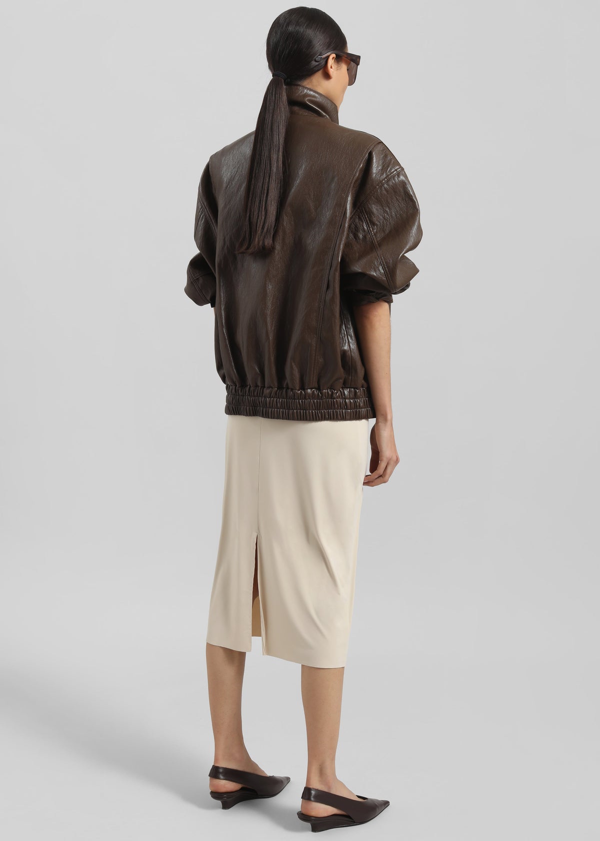 Burland Faux Leather Jacket - Brown β view 11 of 12