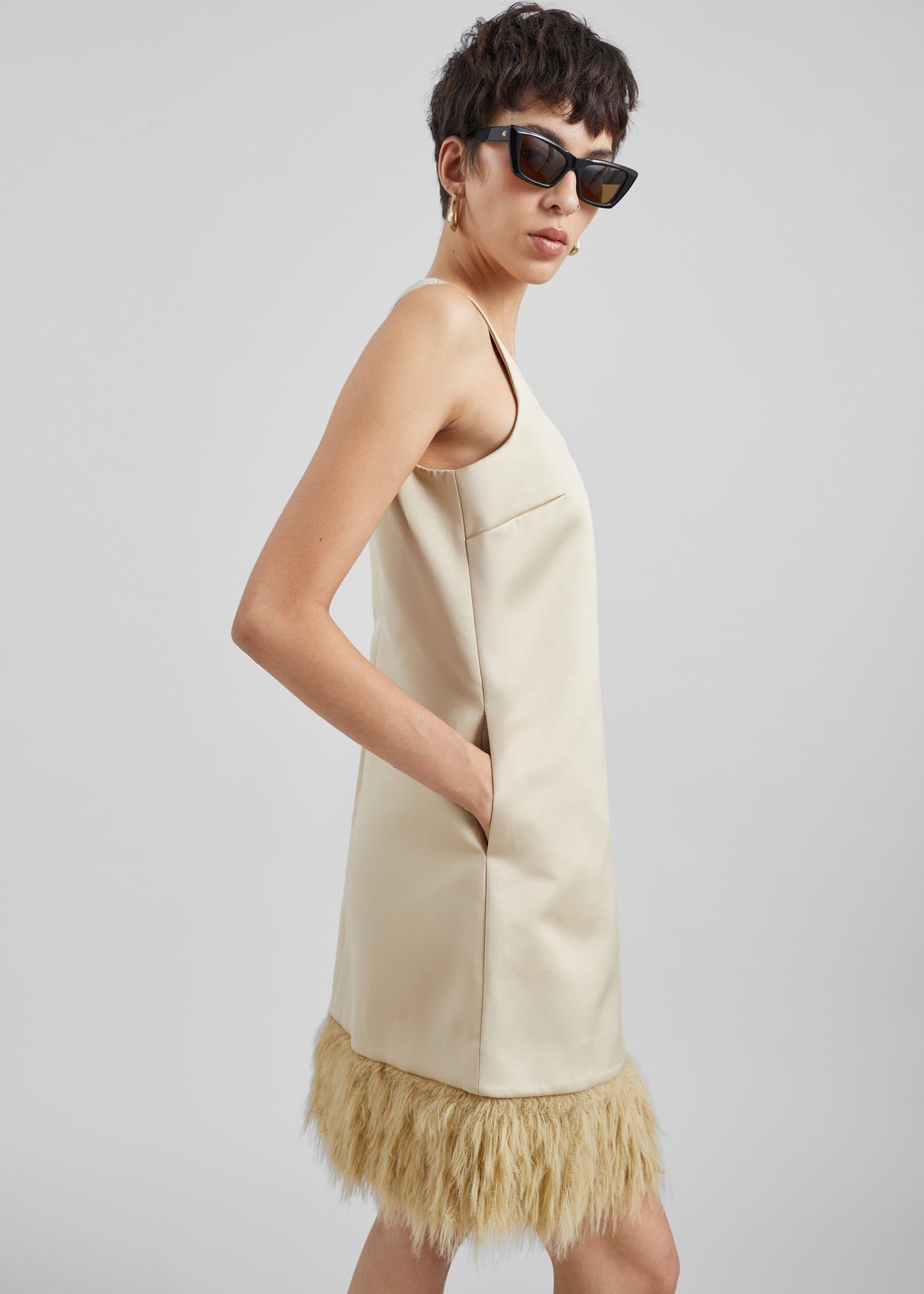 By Malene Birger Elva Mini Dress - Old Beige β view 5 of 10