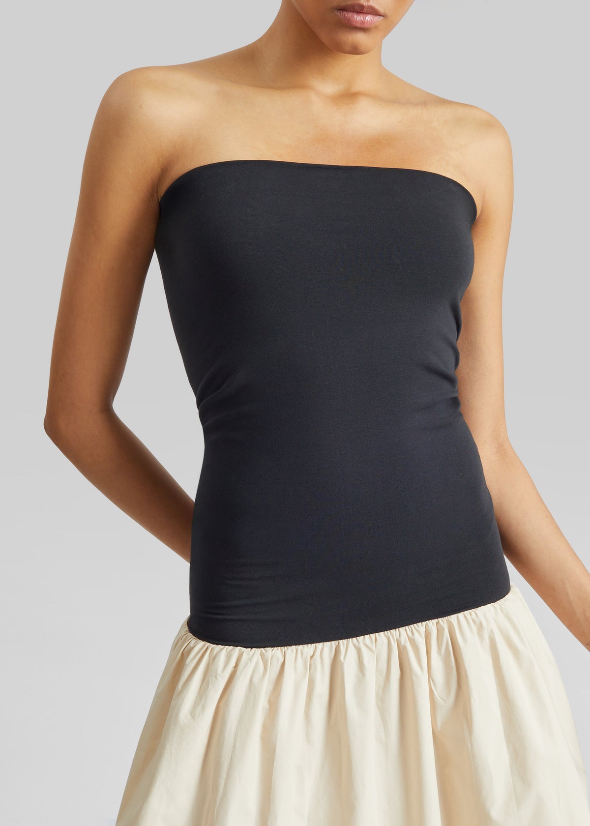 By Malene Birger Marcia Cotton Mini Dress - Oyster Gray β view 3 of 7