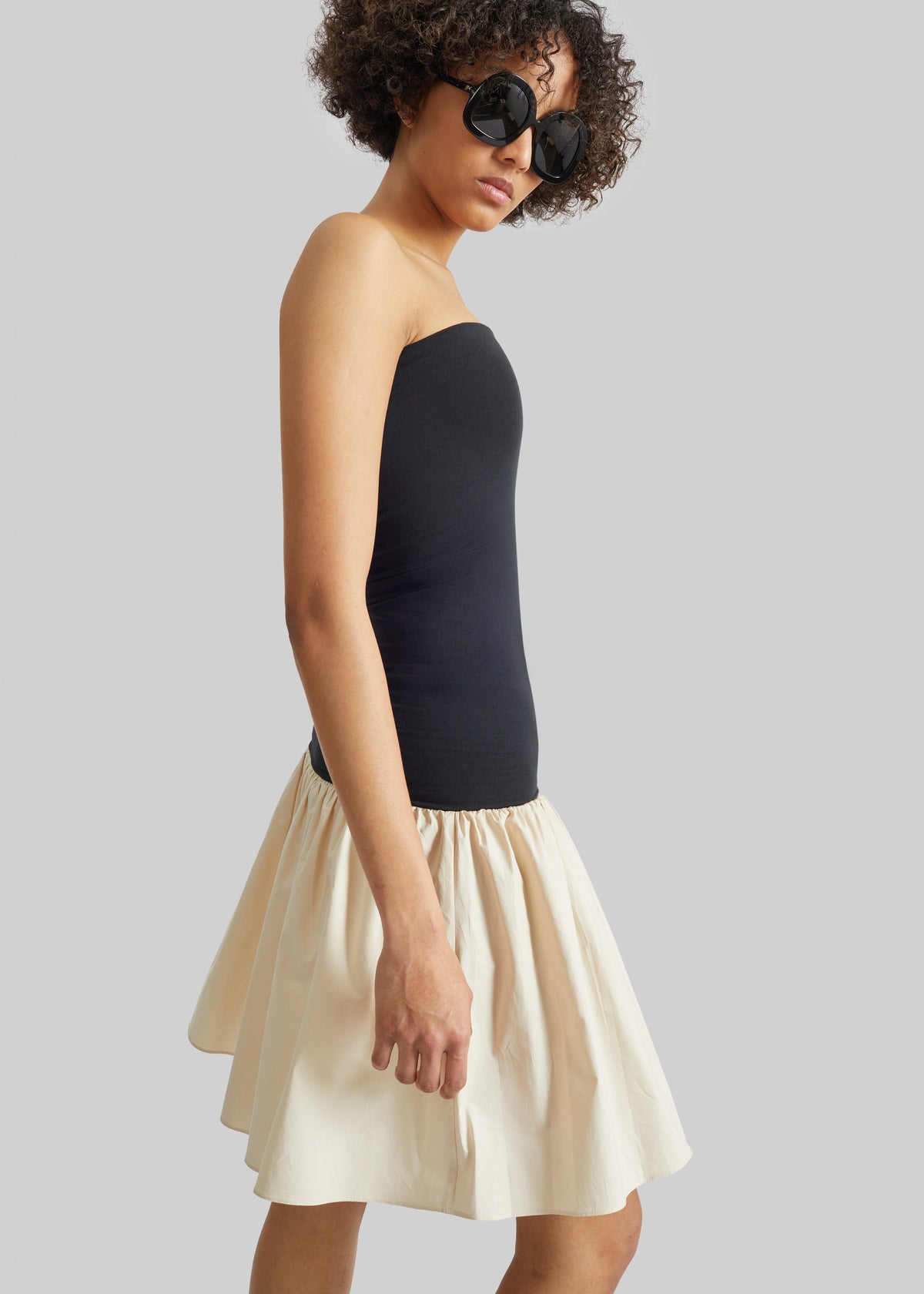 By Malene Birger Marcia Cotton Mini Dress - Oyster Gray β view 4 of 7