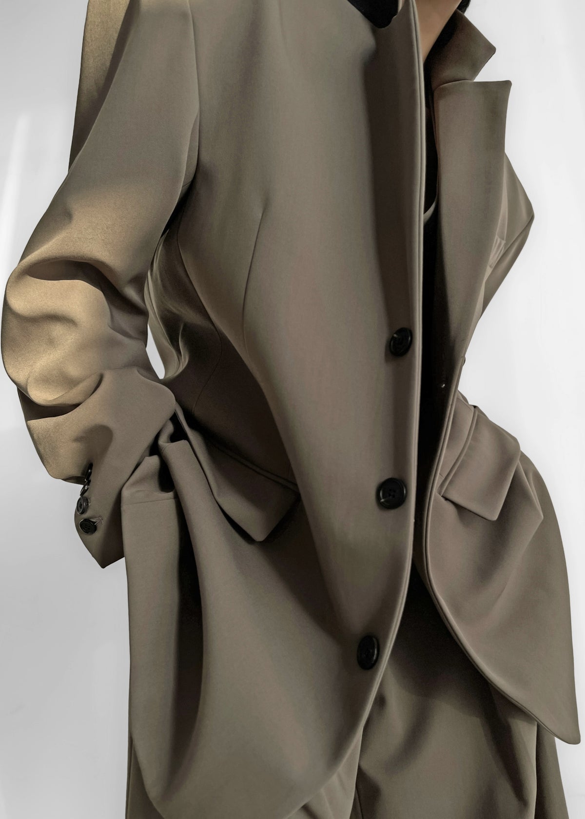 Tansy Oversized Blazer - Olive β view 6 of 18