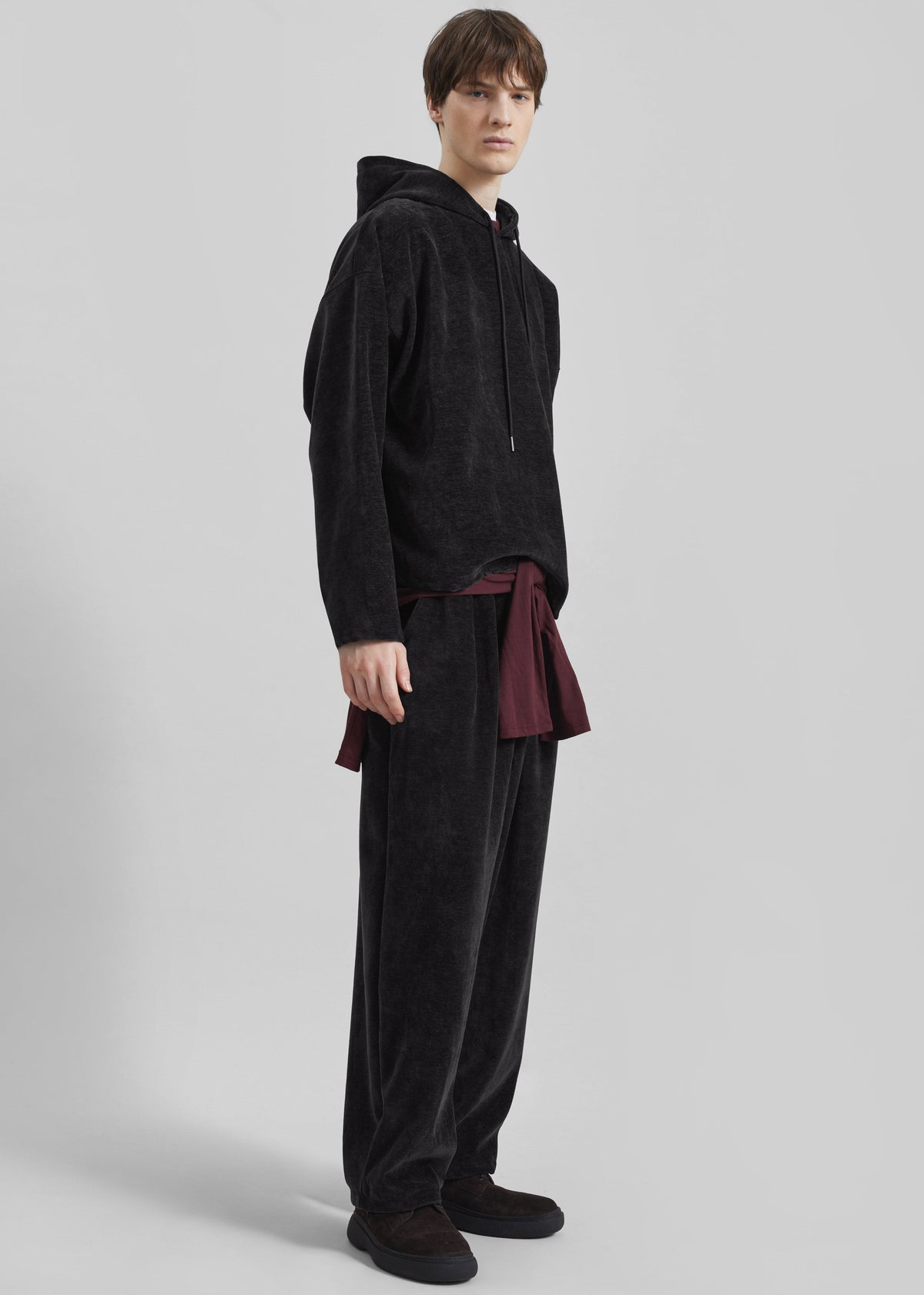 Caleb Velvet Hoodie - Black β view 6 of 7