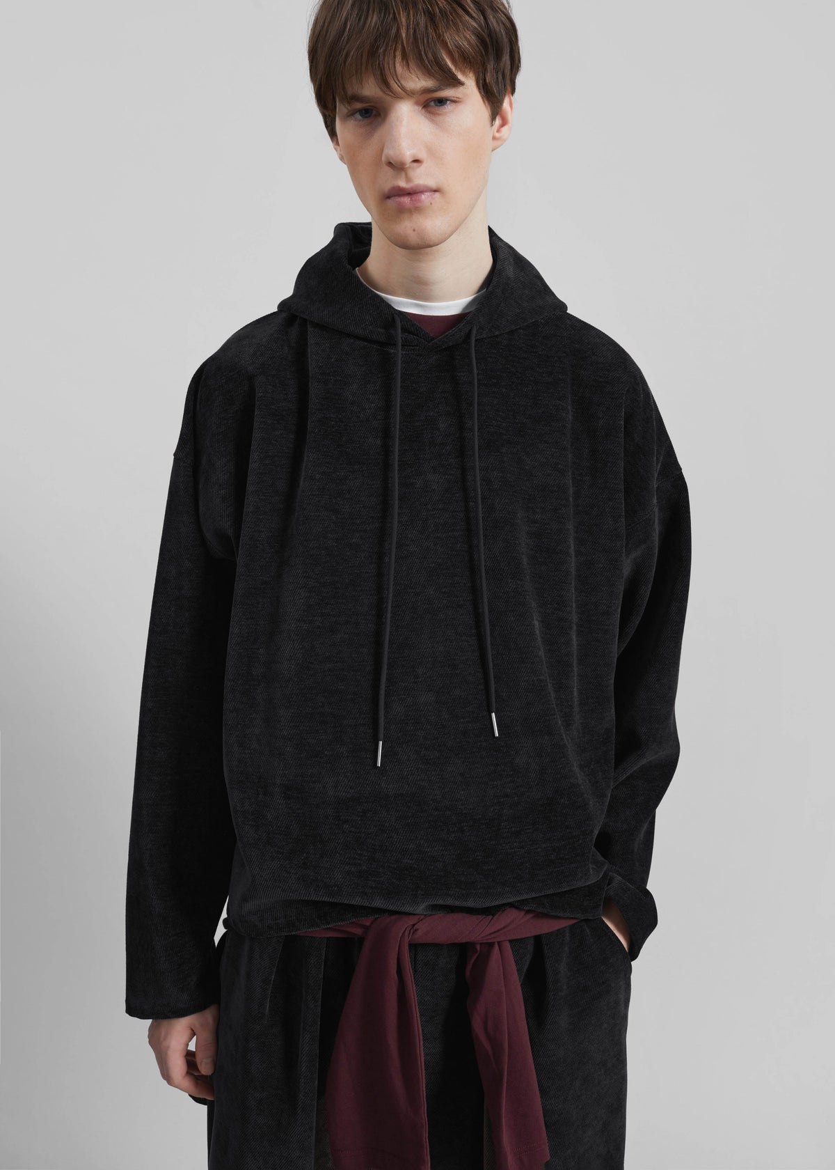 Caleb Velvet Hoodie - Black β view 4 of 7