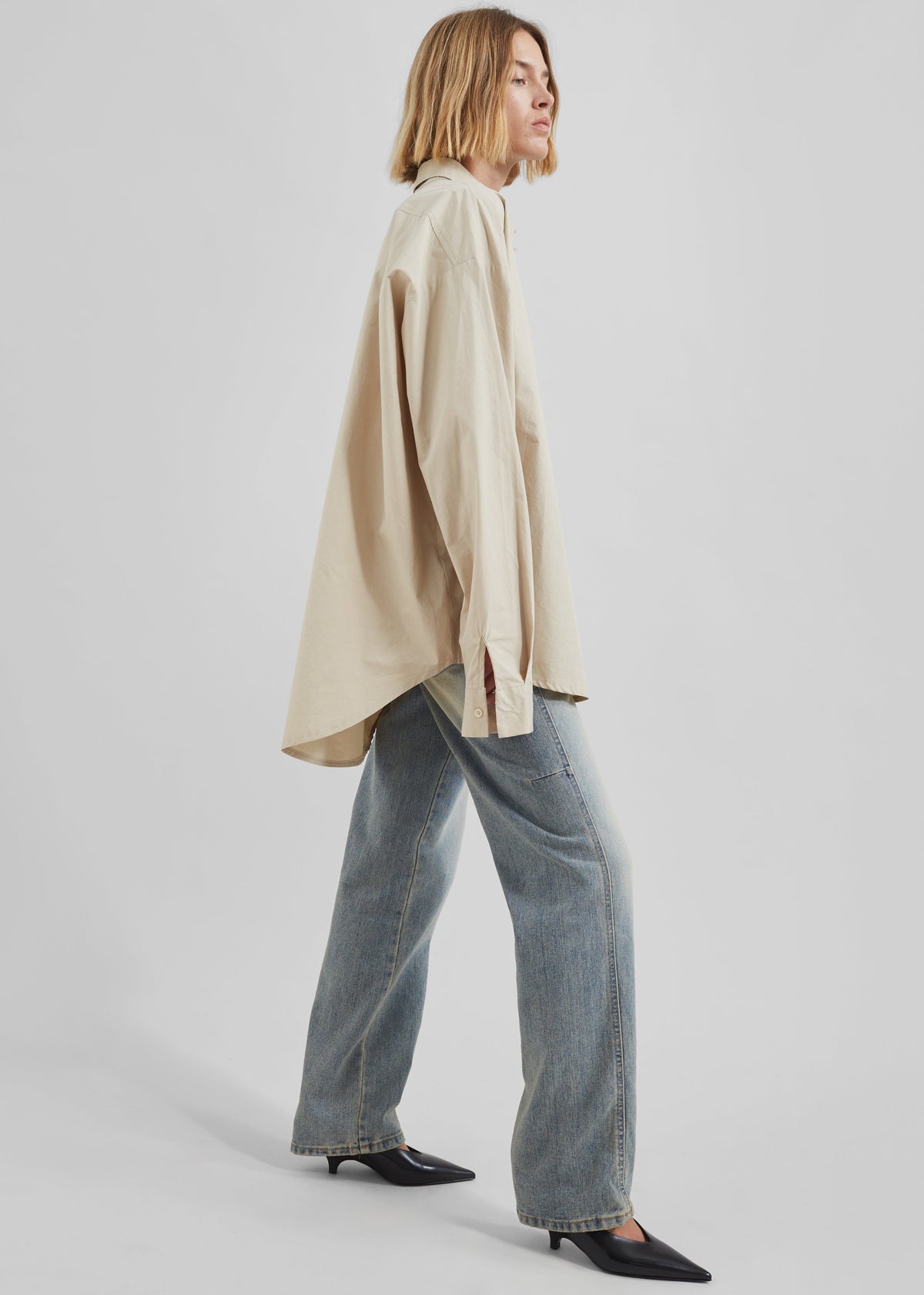 Calypso Cotton Shirt - Beige β view 1 of 9