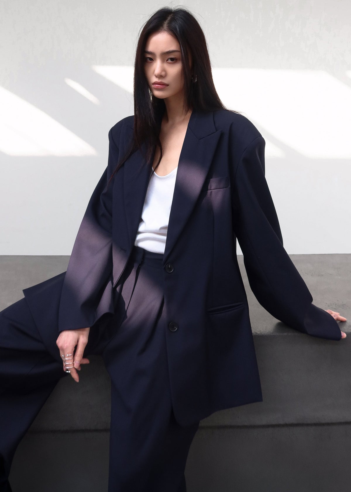 Canmore Pleated Trousers - Navy β view 6 of 8