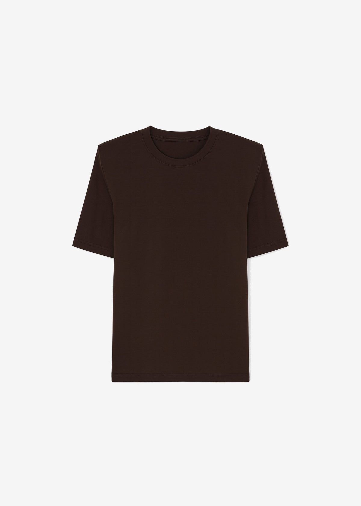 Carrington Padded Shoulder Tee - Brown β view 7 of 7