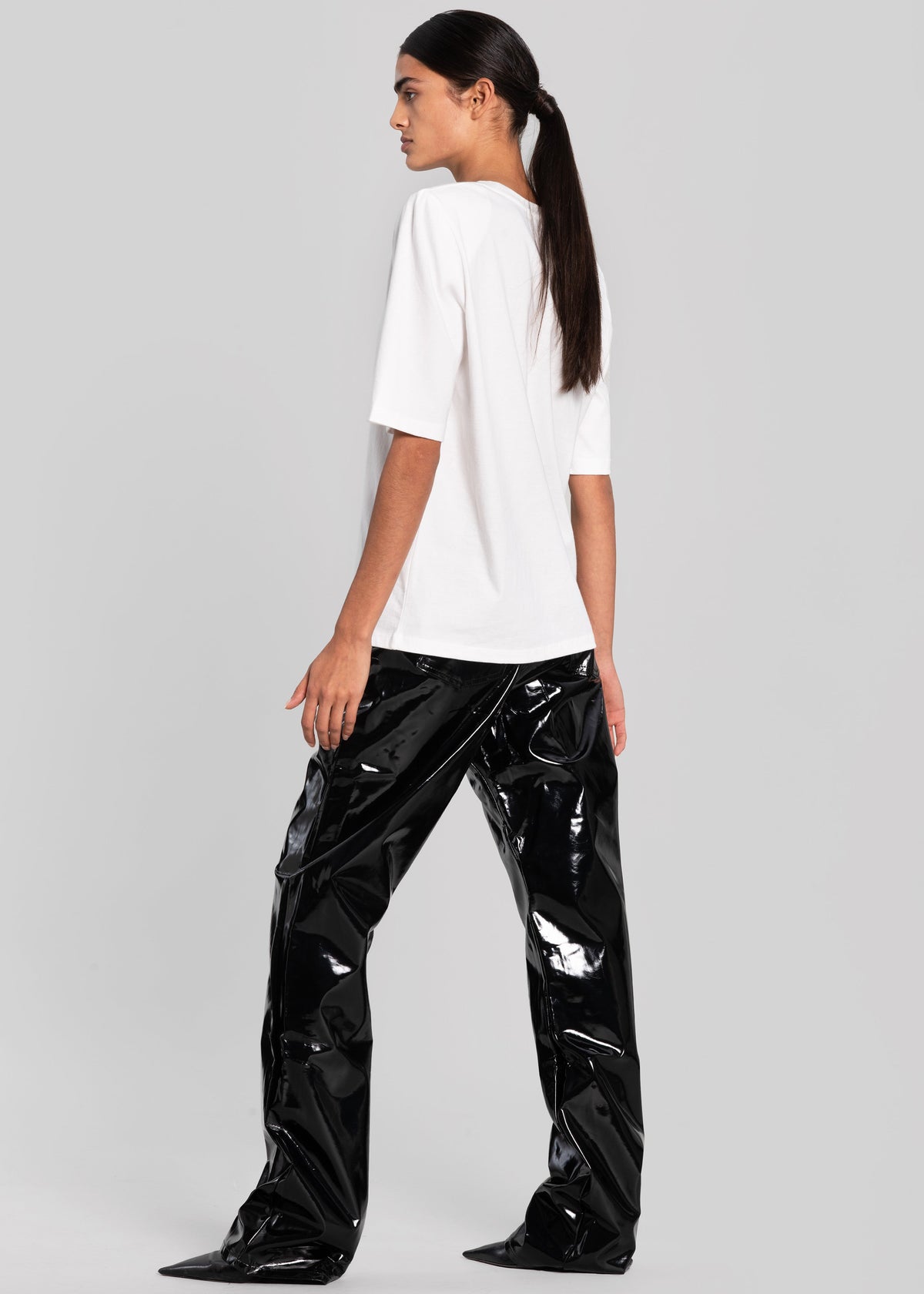 Carrington Padded Shoulder Tee - White β view 9 of 10