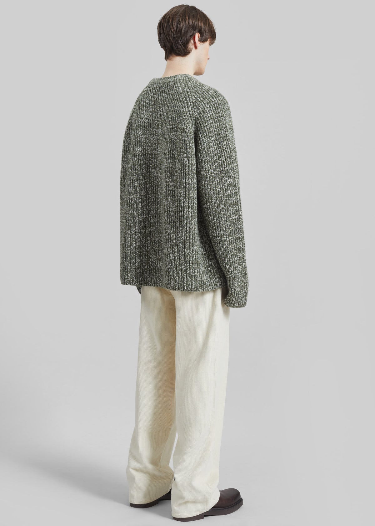 Carter Crewneck Sweater - Olive/White β view 9 of 9