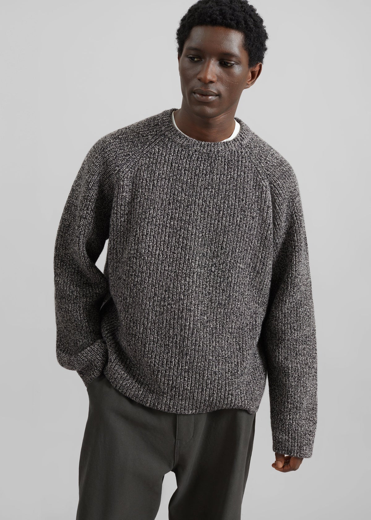 Carter Crewneck Sweater - Black Melange β view 1 of 11