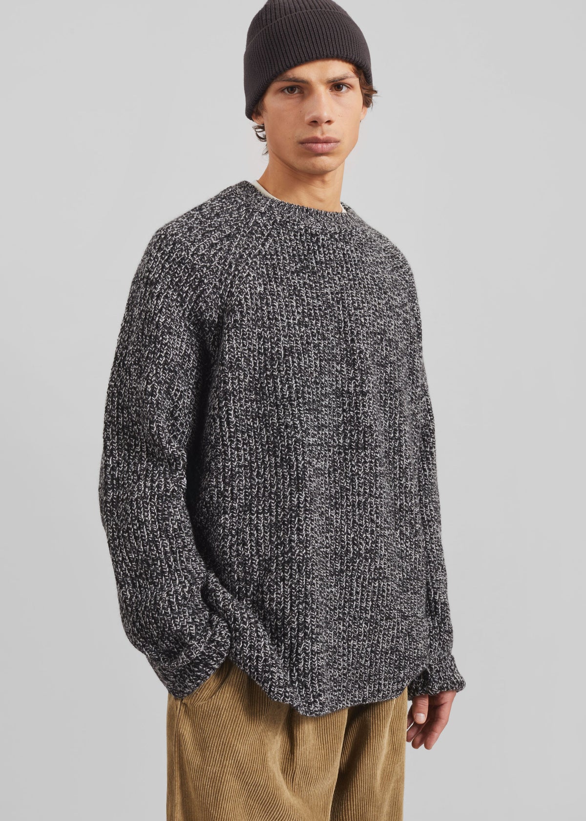 Carter Crewneck Sweater - Black Melange β view 8 of 11
