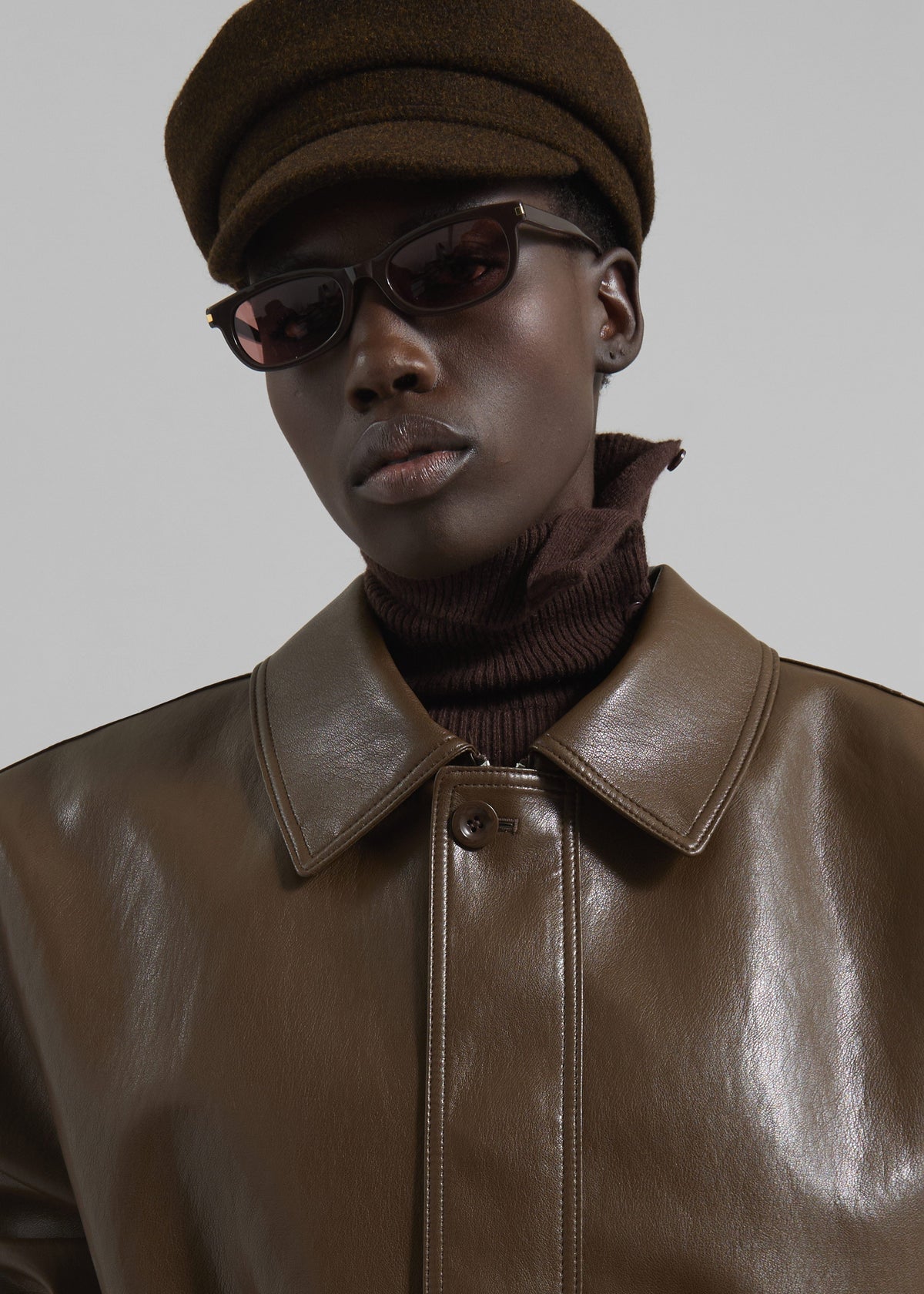 Cassel Faux Leather Jacket - Brown β view 7 of 11
